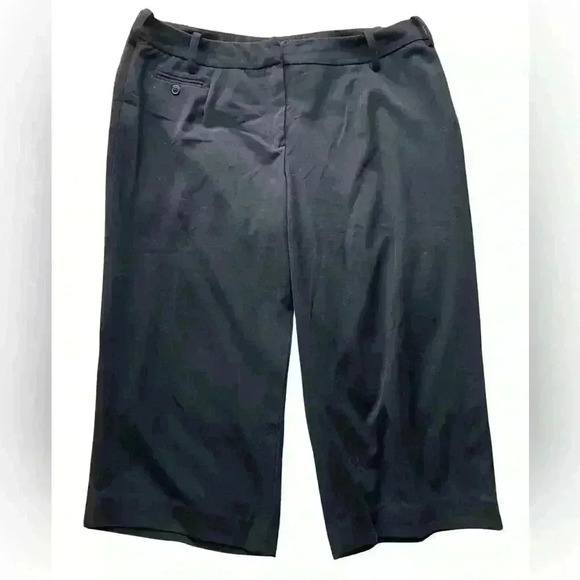 Sandro Wide Leg Cropped Black Trouser Pants - Picture 1 of 6